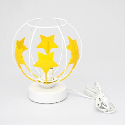 Lampada da tavolo per bambini STARS 1xE27/15W/230V giallo/bianco
