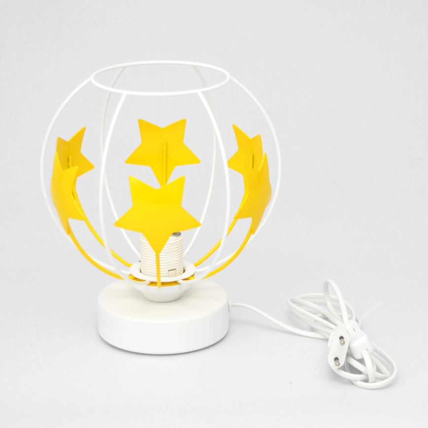 Lampada da tavolo per bambini STARS 1xE27/15W/230V giallo/bianco