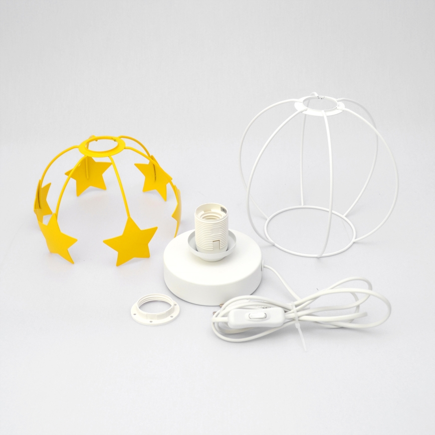 Lampada da tavolo per bambini STARS 1xE27/15W/230V giallo/bianco