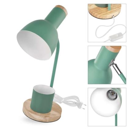 Lampada da tavolo POPPY 1xE27/25W/230V verde