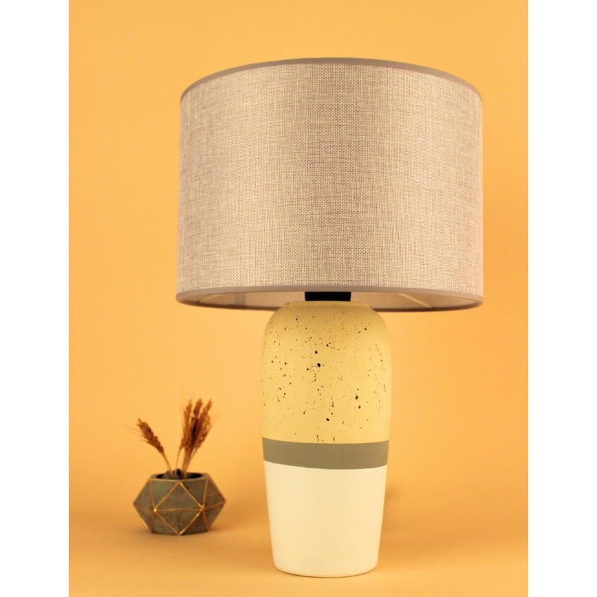 Lampada da tavolo RAMZES 1xE27/40W/230V beige/giallo