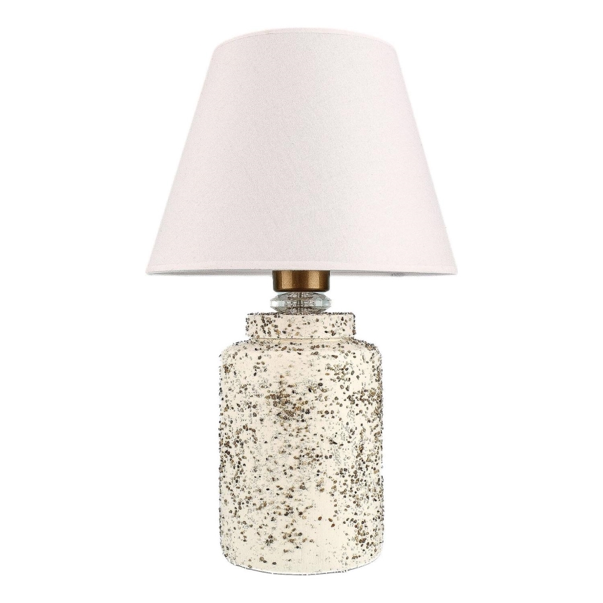 Lampada da tavolo RAMZES 1xE27/40W/230V bianco/beige