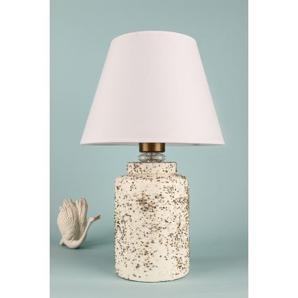 Lampada da tavolo RAMZES 1xE27/40W/230V bianco/beige