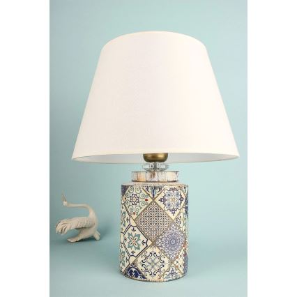 Lampada da tavolo RAMZES 1xE27/40W/230V bianco/grigio