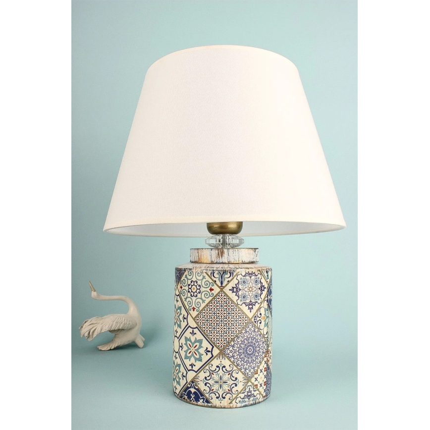 Lampada da tavolo RAMZES 1xE27/40W/230V bianco/grigio