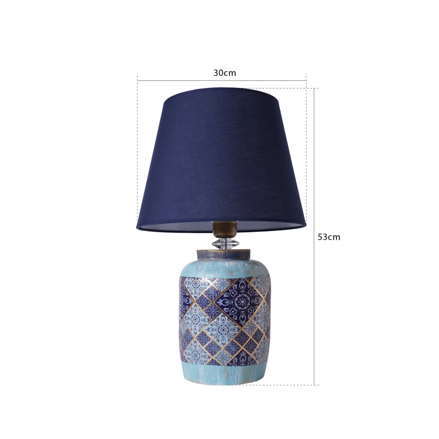 Lampada da tavolo RAMZES 1xE27/40W/230V blu