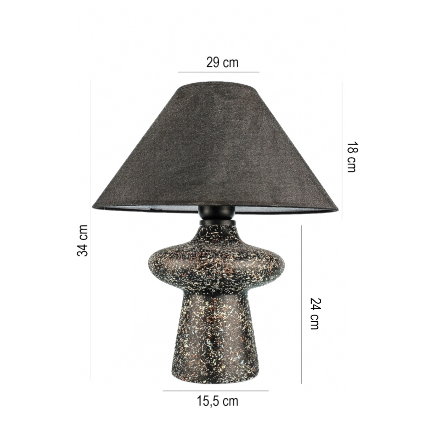 Lampada da tavolo RAMZES 1xE27/40W/230V nera