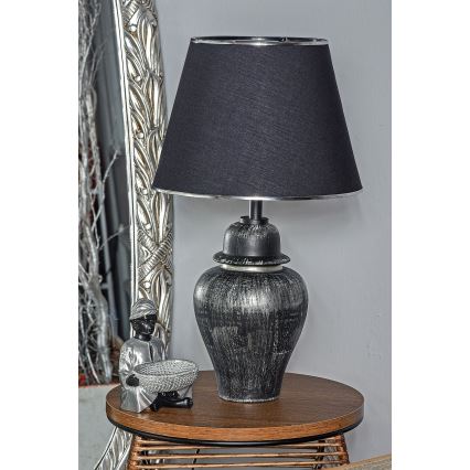 Lampada da tavolo RAMZES 1xE27/40W/230V nero/argento