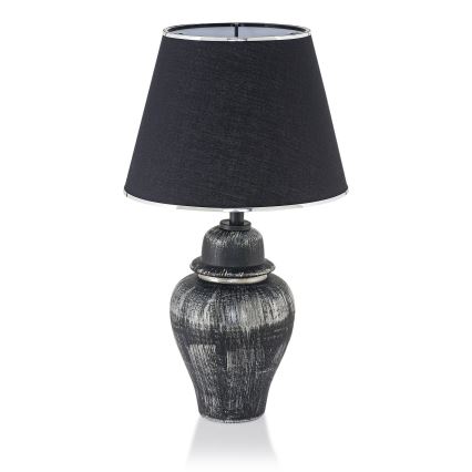 Lampada da tavolo RAMZES 1xE27/40W/230V nero/argento