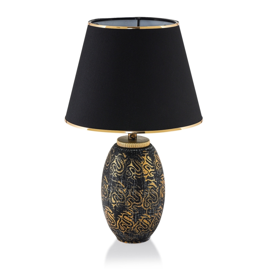 Lampada da tavolo RAMZES 1xE27/40W/230V nero/oro