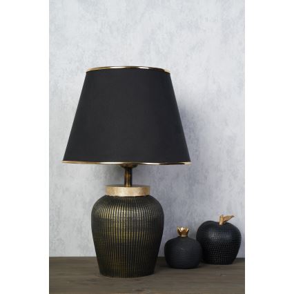 Lampada da tavolo RAMZES 1xE27/40W/230V nero/oro