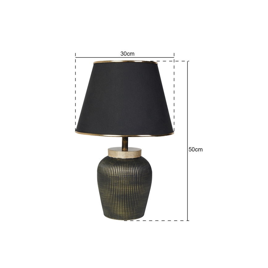 Lampada da tavolo RAMZES 1xE27/40W/230V nero/oro