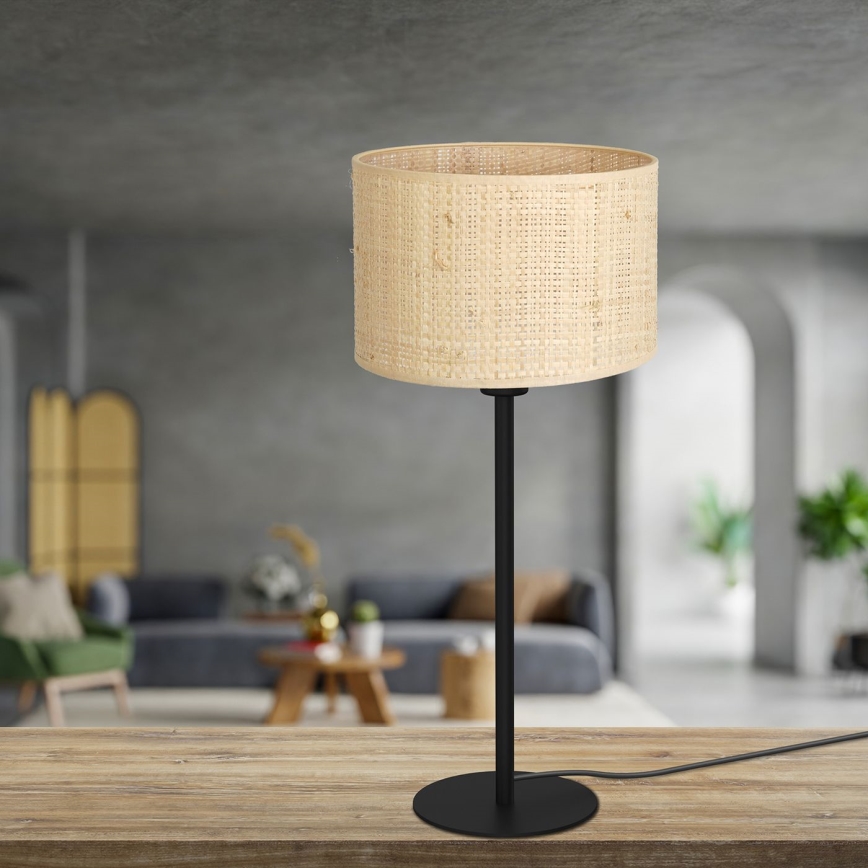 Lampada da tavolo RATTAN 1xE27/60W/230V diametro 25 cm rattan