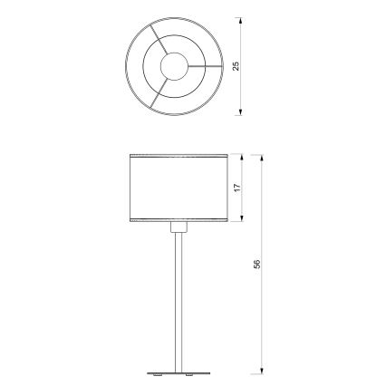 Lampada da tavolo RATTAN 1xE27/60W/230V diametro 25 cm rattan