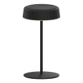 Lampada da tavolo ricaricabile a energia solare dimmerabile a LED VIVIEN LED/3W/5V 2700K 1600 mAh IP54 nera