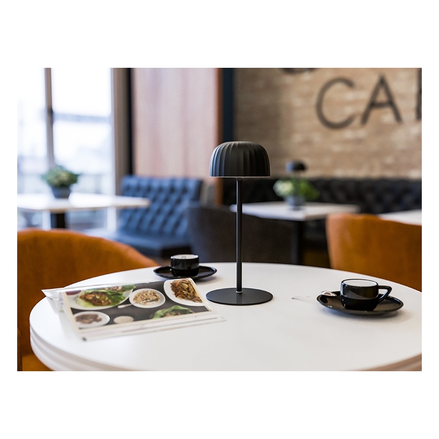 Lampada da tavolo ricaricabile a LED Dimmerabile per esterni VIVIEN LED/3W/5V 2700K 1600 mAh IP54 nero