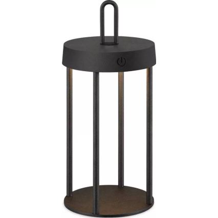 Lampada da tavolo a LED dimmerabile per esterni ricaricabile a sfioramento GENTLE LED/1,5W/3,7V 3000 mAh IP44 nera