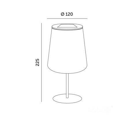 Lampada da tavolo solare a LED LUVETRA LED/1xAA 4000K IP44 200 mAh nera