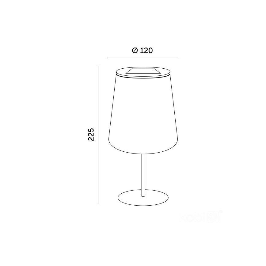 Lampada da tavolo solare a LED LUVETRA LED/1xAA 4000K IP44 200 mAh nera