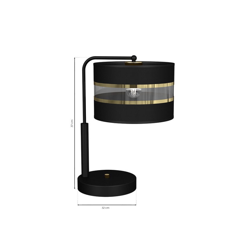 Lampada da tavolo ULTIMO 1xE27/60W/230V nera