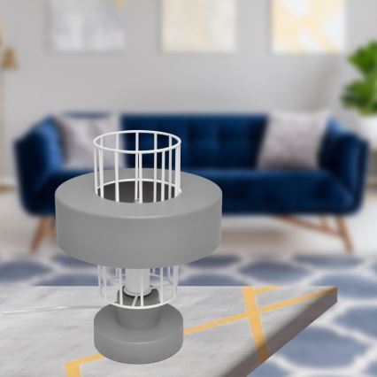 Lampada da tavolo VOLTA 1xE27/15W/230V grigio