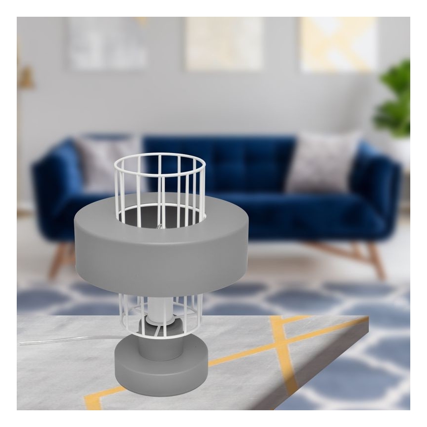 Lampada da tavolo VOLTA 1xE27/15W/230V grigio