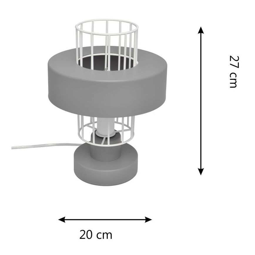 Lampada da tavolo VOLTA 1xE27/15W/230V grigio