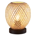 Lampada da tavolo ZANZIBAR 1xE27/20W/230V diametro 18 cm bambù