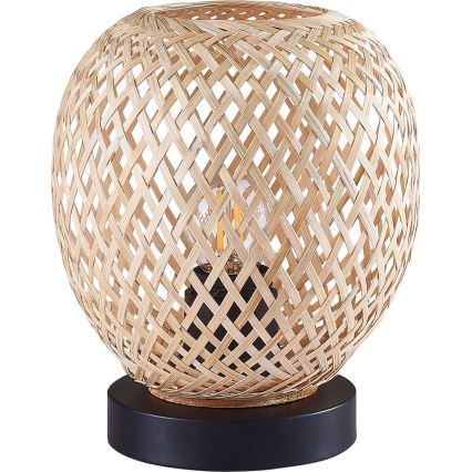 Lampada da tavolo ZANZIBAR 1xE27/20W/230V diametro 18 cm bambù