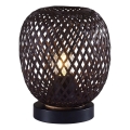 Lampada da tavolo ZANZIBAR 1xE27/20W/230V diametro 18 cm bambù