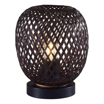 Lampada da tavolo ZANZIBAR 1xE27/20W/230V diametro 18 cm bambù