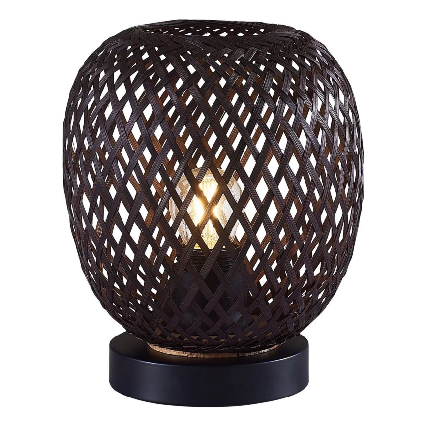 Lampada da tavolo ZANZIBAR 1xE27/20W/230V diametro 18 cm bambù