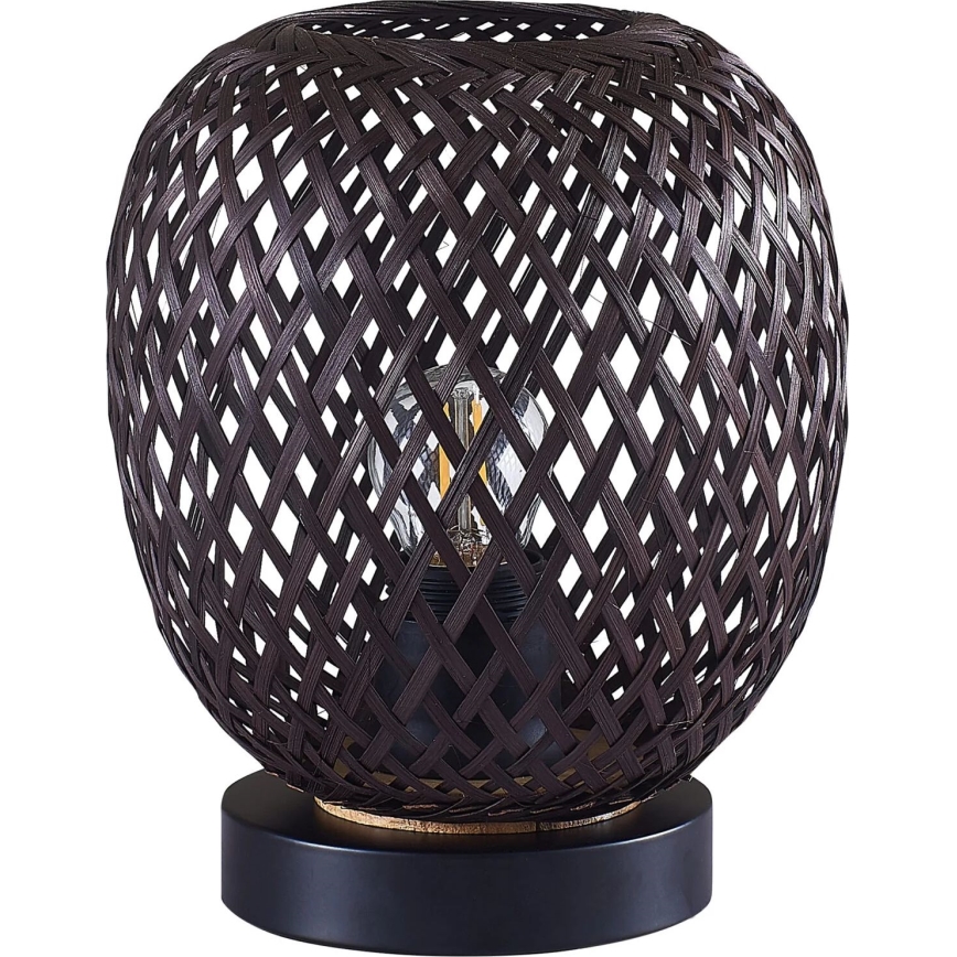 Lampada da tavolo ZANZIBAR 1xE27/20W/230V diametro 18 cm bambù
