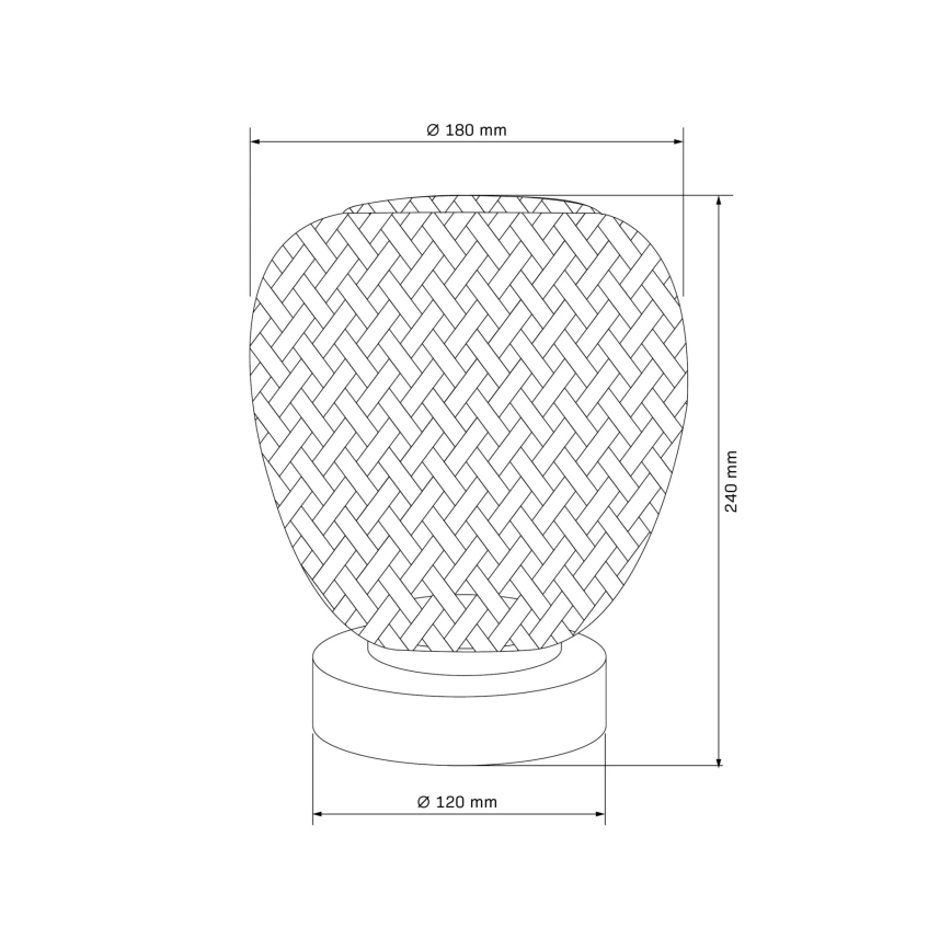 Lampada da tavolo ZANZIBAR 1xE27/20W/230V diametro 18 cm bambù