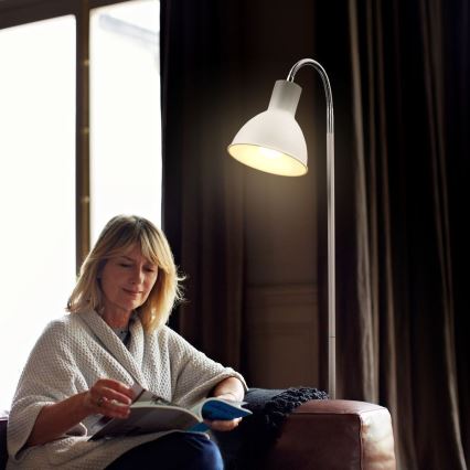 Lampada da terra 1xE27/25W/230V bianca