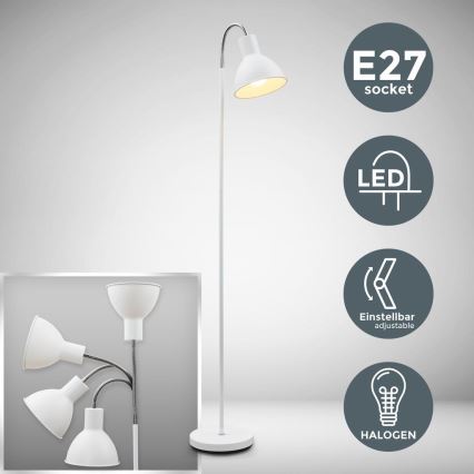 Lampada da terra 1xE27/25W/230V bianca