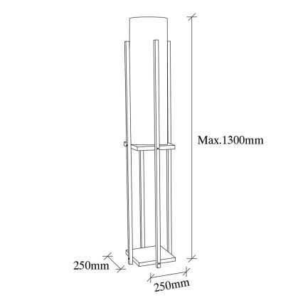 Lampada da terra 1xE27/40W/230V beige