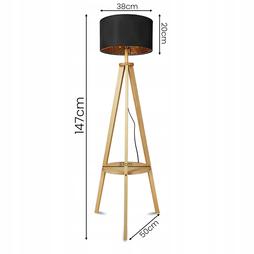 Lampada da terra 1xE27/40W/230V nera