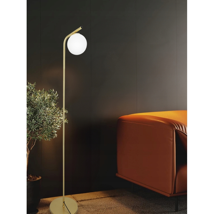 Lampada da terra 1xE27/40W/230V oro/bianco
