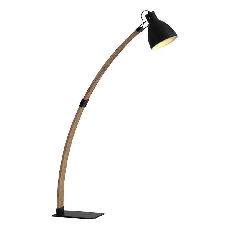 Lampada da terra 1xE27/60W/230V frassino/nero