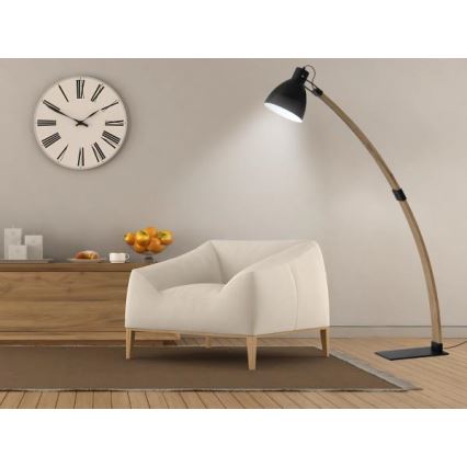 Lampada da terra 1xE27/60W/230V frassino/nero