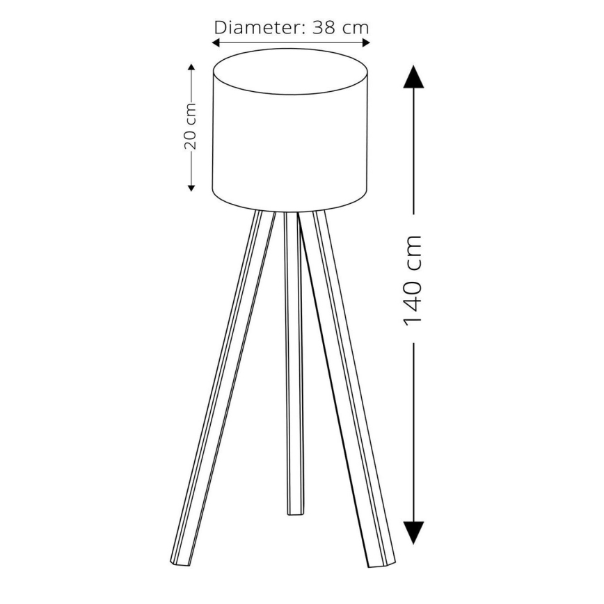 Lampada da terra AYD 1xE27/40W/230V blu/marrone