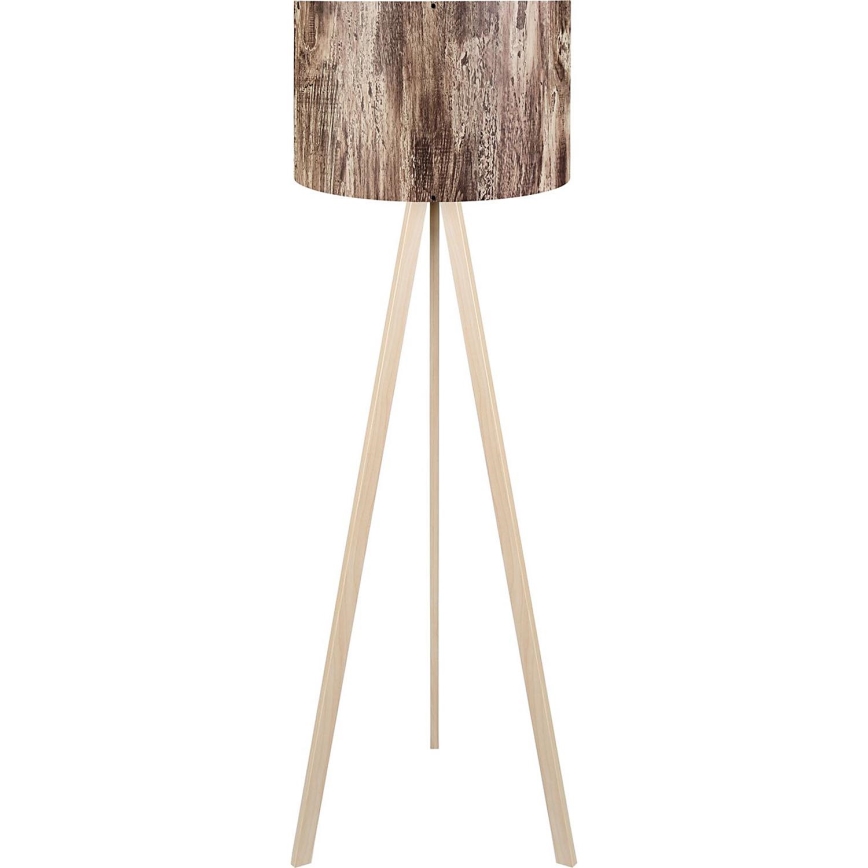 Lampada da terra AYD 1xE27/40W/230V marrone/beige