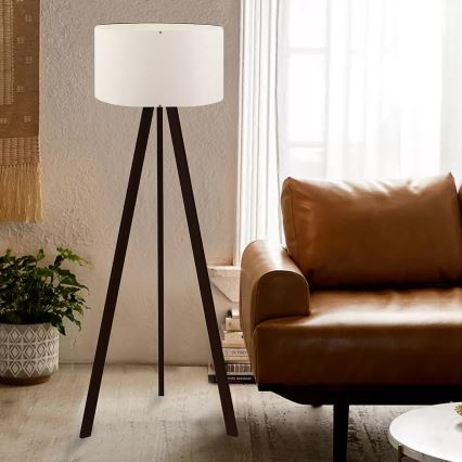 Lampada da terra AYD 1xE27/40W/230V marrone/bianco