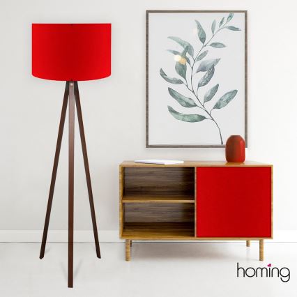Lampada da terra AYD 1xE27/40W/230V marrone/rosso