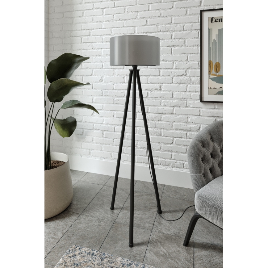 Lampada da terra AYD 1xE27/40W/230V nero/grigio