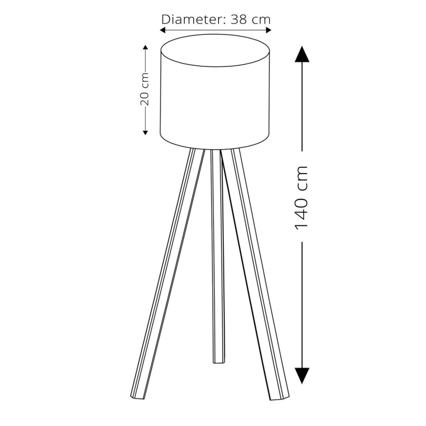 Lampada da terra AYD 1xE27/40W/230V rosso/marrone
