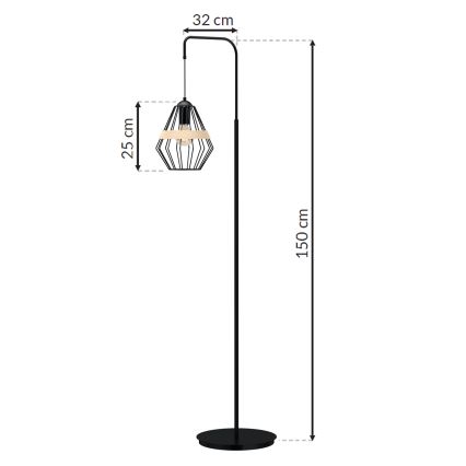 Lampada da terra CLIF 1xE27/60W/230V