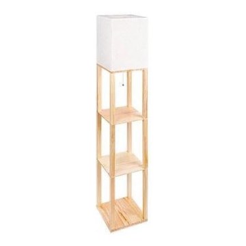 Lampada da terra con ripiani 1xE27/60W/230V bianco/marrone