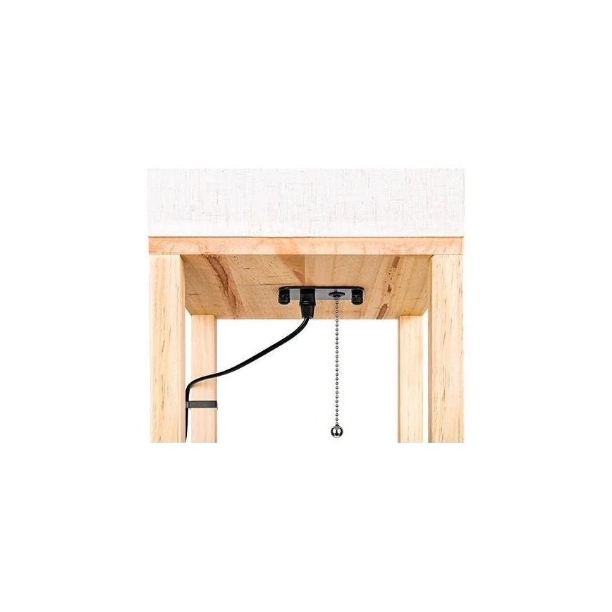 Lampada da terra con ripiani 1xE27/60W/230V bianco/marrone